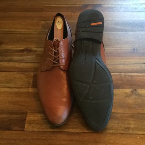 Rockport British Tan Brogue Style Dress Shoe - Picture 3 of 5